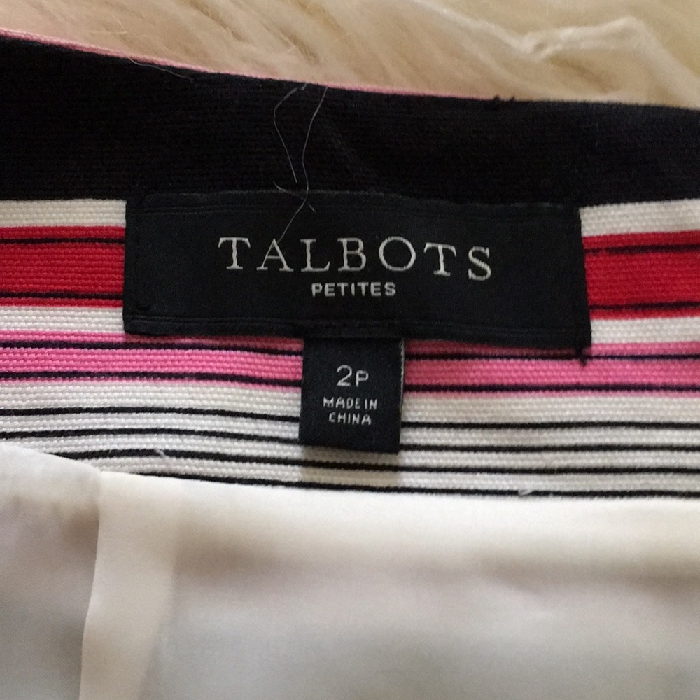 4/$10 Talbots Striped cotton Skirt Size 2P - Picture 4 of 6